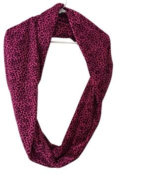 Pink Leopard Print Infinity Scarf - Women's Accessory